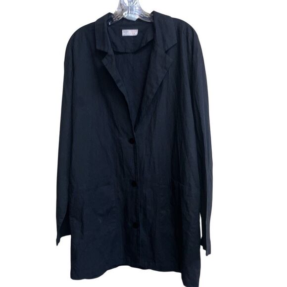 426. Natural by known supply long sleeve linen blend button down blazer - Picture 1 of 4